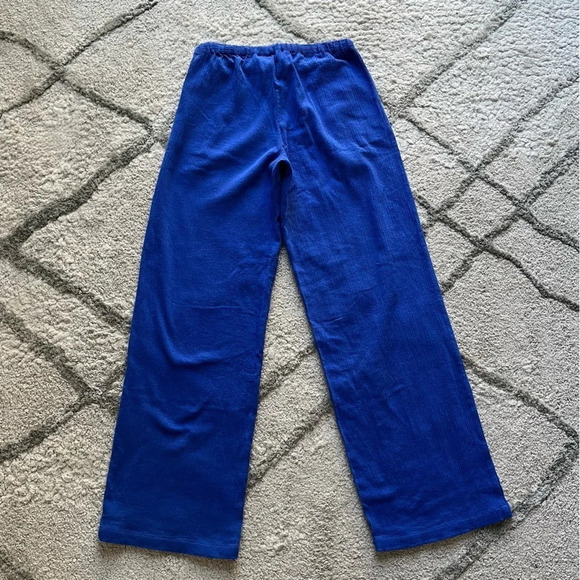 Talbots blue pull on casual beach pants cotton high rise wide leg XS - Picture 6 of 7